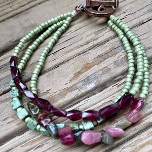 Bracelet handcrafted with semiprecious stones